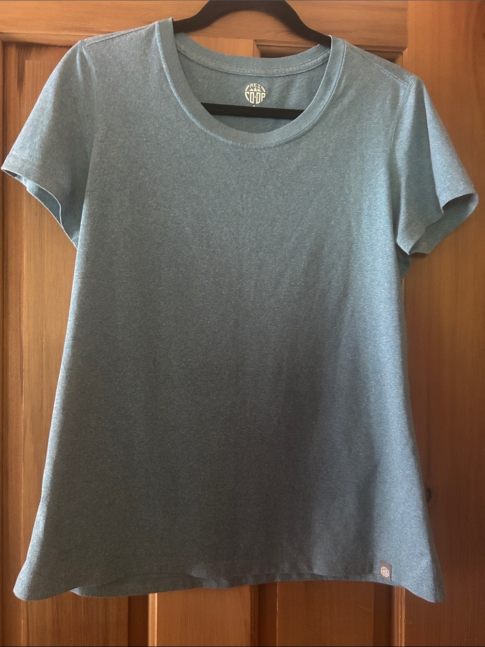 REI Women's Heather Blue Short Sleeve Crewneck Tee